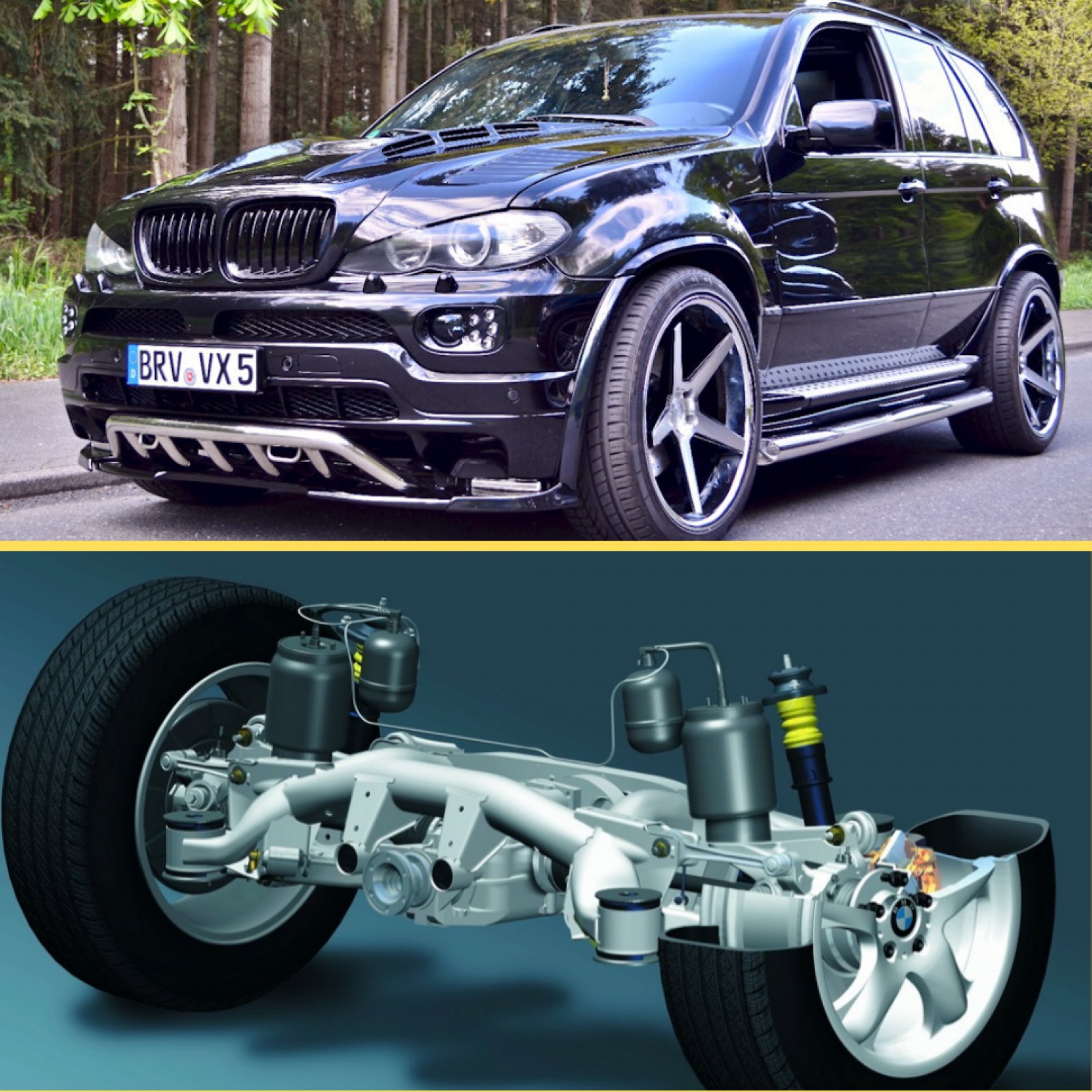 Відновлення задньої підвіски BMW X5 (e53).